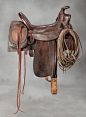 F.A. Meanea #12 Saddle with Saddle Bags - Old West Events: 