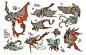 Path of Fire- Mounts, Carlyn Lim : More mounts explorations. With some of these i was thinking they were more naturalistic, like ambient creatures you could capture (with the right bait/food) to ride on. Players could see some running in a herd, others as