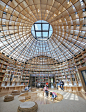 HDD's yurt-like visitor center blends into the vast landscape of mongolian grasslands :  