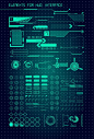 商业应用的HUD UI。 未来的用户界面。 在Behance上