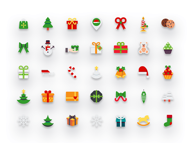 Christmas flat icons...