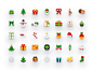 Christmas flat icons 