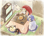 Tags: Anime, Table, Pokémon, Meowth, TV, Orange (fruit), Shouji