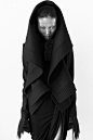Cloaks Pagan Wicca Witch:  Qiu Hao layered #hood, Serpens Collection.