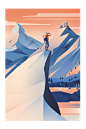 Atlas Copco - Matterhorn : I was contacted by https://www.tilt36t.com for creating these travel posters for Atlas Copco company for an annual meeting on the Matternhorn Mountain in Switzerland. The goal was to use the compressors as embedded items that ac