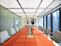 Back painted glass conference table