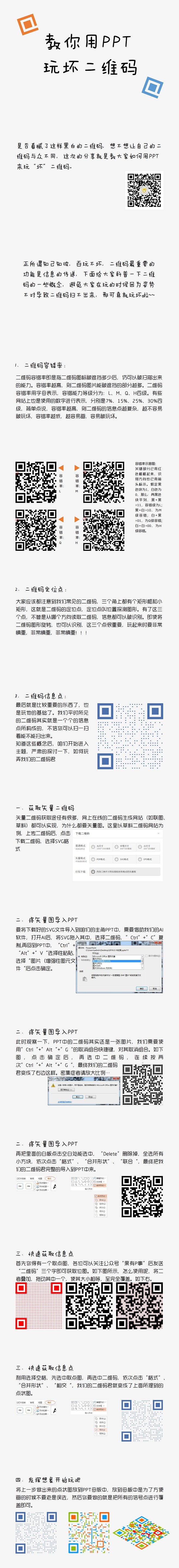 PPT手绘二维码教程，动图传不了。。