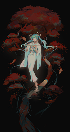 环艺小白白白白采集到是时候为『初音』开一个画板了