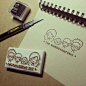 Family rubber stamp - ideal stamp idea for Christmas cards!