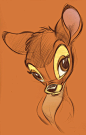 Bambi Sketch by Pedro Astudillo