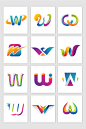 W字母标志logo矢量设计图形