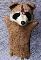 Needle Felted Wool Raccoon Puppet by lauraleeburch on Etsy