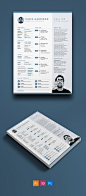 Free Resume Template : Free Resume is the single page resume template you can download for FREE.This simple, clean and functional one page resume template is provided in in A4 for Adobe Illustrator (AI CS4 and AI8 EPS), Adobe Indesign (INDD CS4 and IDML) 