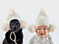 美宠物狗与男童做“双胞胎”拍有爱造型照