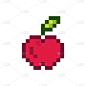 红苹果像素水果图形
