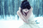 People 1920x1275 women white dresses snow winter brunettes women outdoors pale