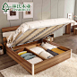 林氏木业现代简约板式床大床1.5米主卧双人床卧室套装家具CP4A-B-tmall.com天猫