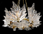 The Crystal lamp; Leaves of Laliques Elysees Chandelier