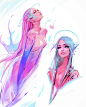 Astro Mermaids by rossdraws