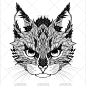手绘宠物动物猫头鹰狼虎狮子鹿头像装饰插画印花图案矢量设计素材-淘宝网
