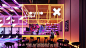 architecture bar bowling cafe Coffee Gaming interior design  lights neon visualization