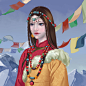 西藏   藏族女孩