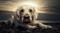 ID-946073-高清晰吐舌头的Labrador拉布拉多名犬宠物壁纸下载高清大图