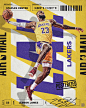 NBA Air Mail : (Personal project) This series combines design and typographic elements from travel and mail-related tags, tickets, and packaging to showcase NBA stars who deliver dunks and daggers through the air.