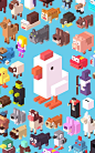 KAGADATO selection. The best in the world. Game design. **************************************Crossy Road #voxel #game #design #art