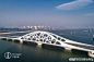 #青岛生活#【青岛建筑】建筑航拍摄影——黄岛珊瑚桥/  摄影via三景影像 ​​​​