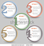 Round numbered banners. Creative design template - stock vector