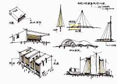 天桥下那猴子采集到建筑手绘