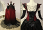 Crimson Moon Dragon Gown (back view) by Firefly-Path
