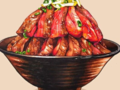 丘丘在线采集到美食插画