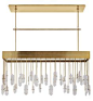 KELLY WEARSTLER | HALCYON LINEAR PENDANT. Hand-selected solid natural quartz and antique brass