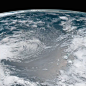 GOES-17气象卫星拍摄的汤加火山大喷发画面