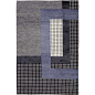 高级色羊毛腈纶地毯手工织造简约几何图样板间卧室客厅可定制满铺-淘宝网