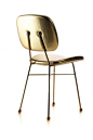 The Golden Chair, 2013 Design: Nika zupanc Production: Moooi Description: Gold chromed steel frame, Gold synthetic leather Dimensions: 86 x 46 x 48 cm