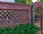 English Tudor Residence & Garden : English Tudor Estate Garden - Architecture by Dobbins+Crow Architects. Project features glass tile pool, antique brick, outdoor cabana, dining area, boxwood parterre and privacy screen planting.