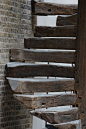 STAIRCASE – one of the most unique circular staircases I've ever seen. Very rustic, open, and custom.: 