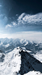 三星手机壁纸【1440x2560】阿尔卑斯山 白雪 山峰 雪山