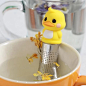 韩国mikeep可爱卡通动物不锈钢茶漏创意泡茶器伴侣茶滤过滤隔茶器-淘宝网