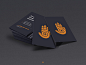 Hand life spiral visit card osteopath magic logo logotype hand