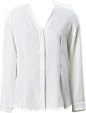 白色经典简约长袖衬衫-最搭配