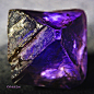 Octahedron Purple Fluorite Crystal