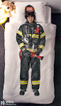 消防员床单 圆儿童梦想