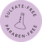 Paraben and Sulfate-free badge