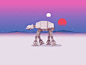 #图标# #UI# #扁平化# #色彩# #清新# Imperial AT-AT Walker