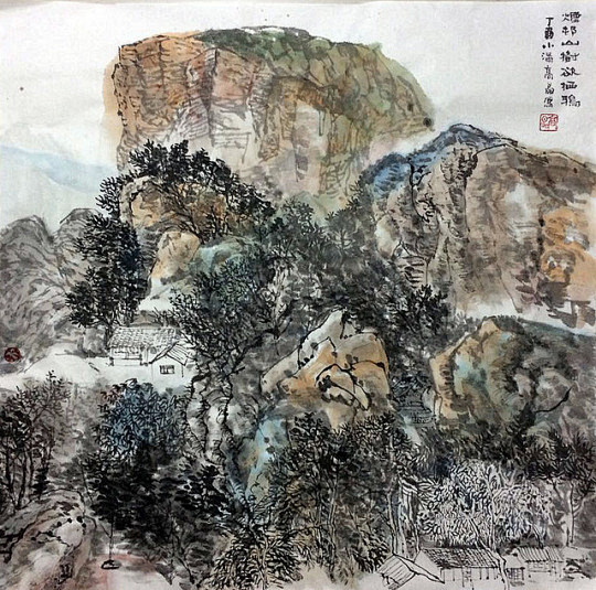 烟村霜树欲栖鸦。
Frost trees...