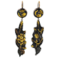 Antique Japanese Shakudo Earrings